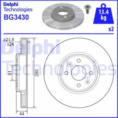 ÖN FREN AYNASI BÜYÜK MGN II 1.5-CLIO-KNG LGN 01 SCENİC 97 280x24x4DLxHAVALI 7701205842-7701206118-7701207829