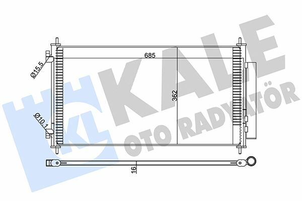 KLİMA KONDENSERİ CRV III AL/AL 705x364x16