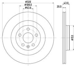 ARKA FREN DİSKİ S60 III 224 -S90 II 234 -V60 II -V90 II 235-236 -XC40 536 -XC60 II XC90 2014 DELİKLİ