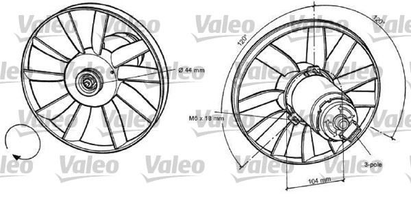 FAN MOTORU SEAT TOLEDO I / VOLKSWAGEN PASSAT