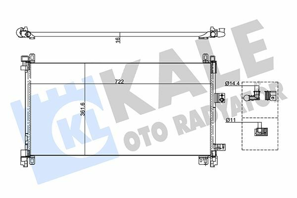 KONDENSER BRAZING AL/AL CITROEN C5 III-C6-PEUGEOT 508 I-508 SW I KONDENSER