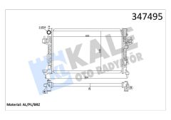 SU RADYATÖRÜ OPEL CORSA C-COMBO-TIGRA 1.3 1.7 CDTI 03 MT AC BRAZING 600x348x26 13100381-24466780-93177424-93177593