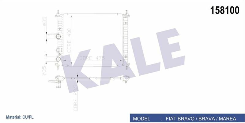 RADYATÖR BRAVO-BRAVA-MAREA 1.4i-1.6i 1 SIRA CU PL SİSTEM