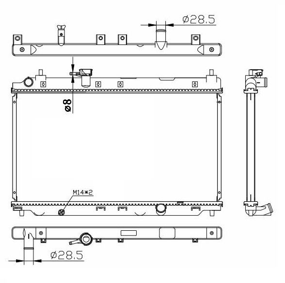 RADYATOR BRAZİNG MT 350X648X26 CİTY 2004