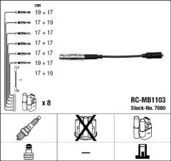 ATESLEME KABLOSU SETI 16 LI MERCEDES M113 W202 C219 W210 W211 W163 W220