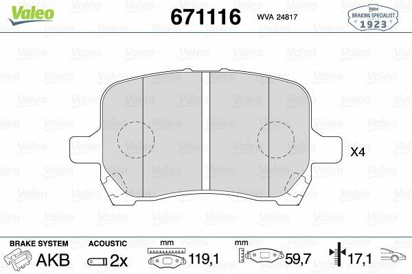 ÖN DİSK FREN BALATASI CHEVROLET HHR 2.2/2.4 01/06-12/08
