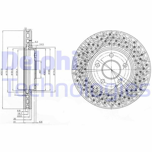 FREN DİSKİ ÇİFTLİ PAKET . DELİKLİ ÖN MERCEDES S350 02/2003 08/2005