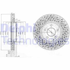FREN DİSKİ ÇİFTLİ PAKET . DELİKLİ ÖN MERCEDES S350 02/2003 08/2005