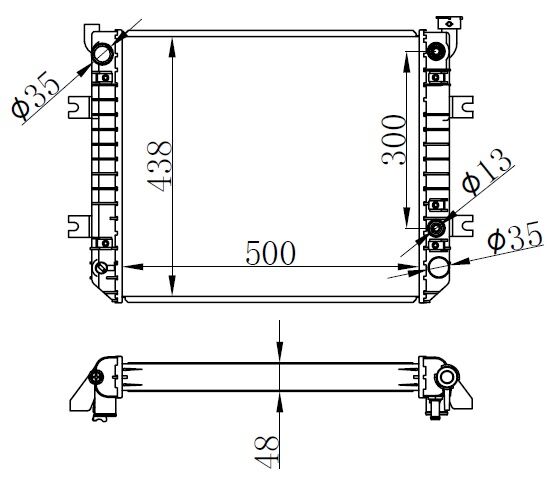 RADYATOR BRAZİNG AT 500X438X48 FORKLİFT