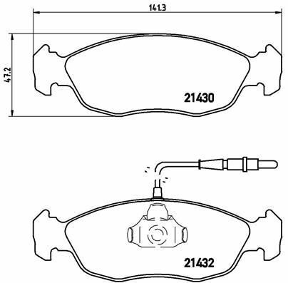 ÖN BALATA FİŞSİZ P306 93-01 XSARA 2.0 16V 97-05 P106-SAXO 1.4-1.6 GDB1322