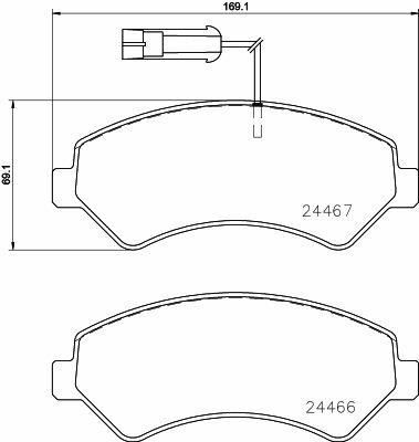 ÖN DİSK FREN BALATASI FIAT DUCATO 35 2.0D/2.3D/3.0D 08/06 FIAT DUCATO 40 2.0D/2.3D/3.0D 07/06