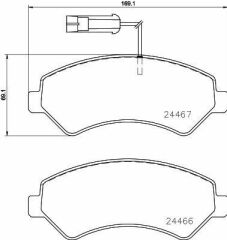 ÖN DİSK FREN BALATASI FIAT DUCATO 35 2.0D/2.3D/3.0D 08/06 FIAT DUCATO 40 2.0D/2.3D/3.0D 07/06