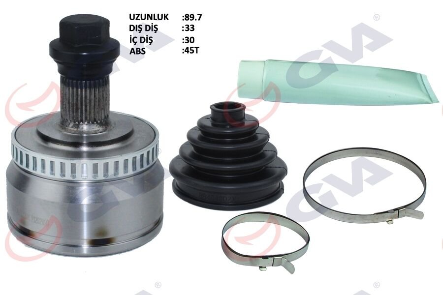 AKS KAFASI DIŞ ÖN A4-PASSAT 1.8T 96-01 ABS Lİ 45 DİŞ 33x30x53 92mm