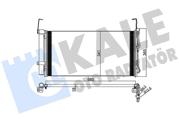 KLİMA KONDENSERİ HYUNDAI SANTAFE I SM AL/AL 680x350x18