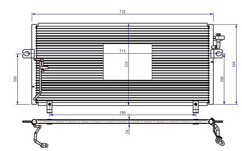 KLİMA KONDENSERİ NISSAN PRİMERA P11 96 735X331X16 OTO.-MEK.