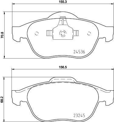 ÖN FREN BALATASI RENAULT SCENIC II 03 GRAND SCENIC II 03 1.5dCi 1.6 1.9dCi 2.0 2.0dCi