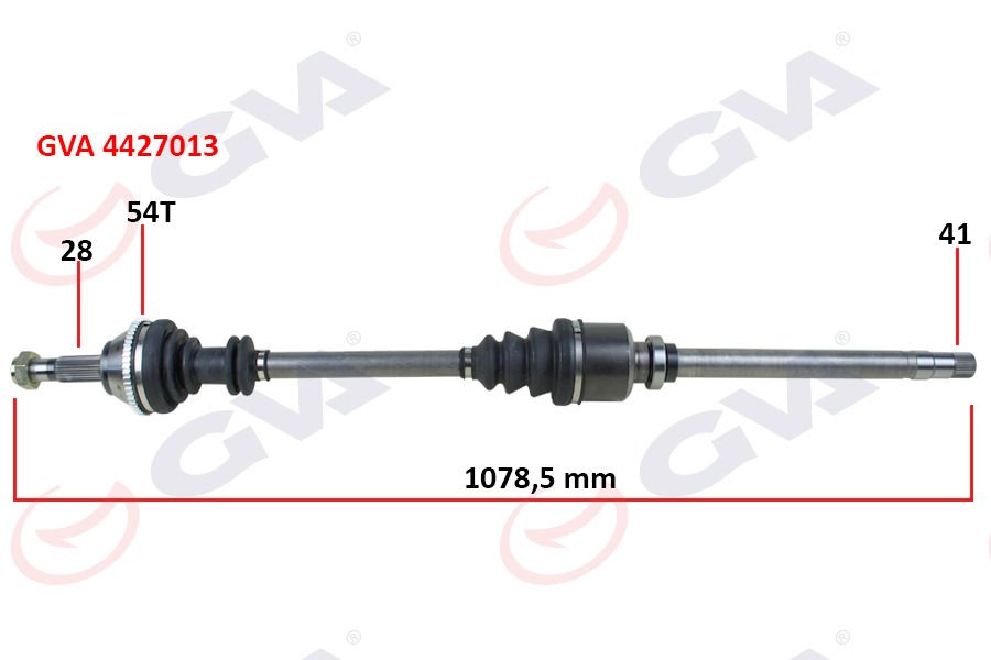 KOMPLE AKS SAĞ DUCATO-BOXER-JUMPER 2.5TDI 94-02 ABS Lİ 54DİŞ 1078mm