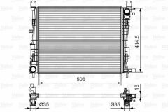 MOTOR SU RADYATORU CAPTUR I 12 CLIO IV 12 DOKKER 12 SYMBOL III 14 SANDERO II 12 0.9 TCE 1.2 TCE 1.5 DCI 1.6 506x414x18