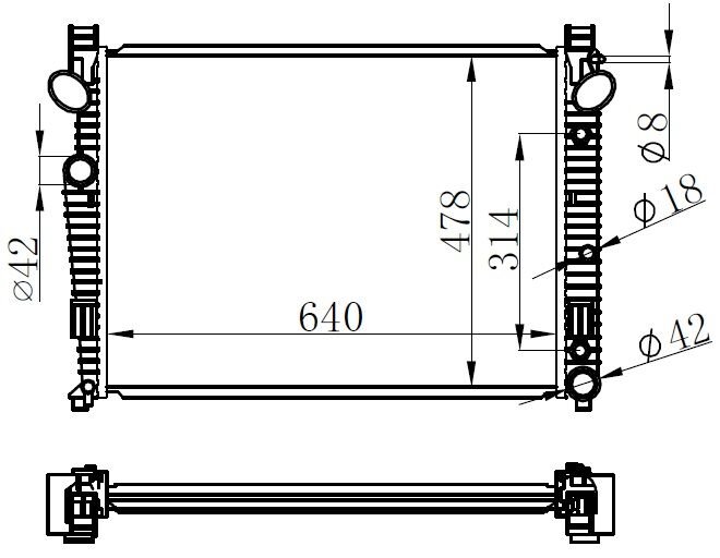 RADYATOR BRAZİNG AT 640X468X36 S-CLASS W220 98 62771A