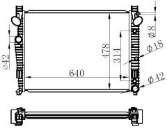 RADYATOR BRAZİNG AT 640X468X36 S-CLASS W220 98 62771A