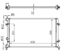 RADYATÖR BRAZİNG JETTA FSI 05 MEK 650x388x22