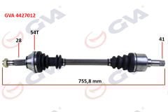 KOMPLE AKS SOL DUCATO-BOXER-JUMPER 2.5TDI 94-02 ABS Lİ 54DİŞ 755mm