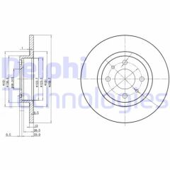 ON FREN DISKI TEMPRA-TIPO-MAREA-BRAVA-BRAVO 96 ALFA ROMEO 145-146 LANCIA DELTA-YPSILON 257x12x4DL