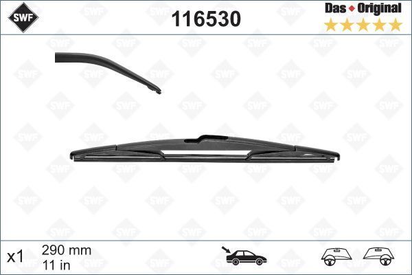 SILECEK SUPURGESI ARKA 290mm MERCEDES W246 S204 . OPEL ASTRA G . PEUGEOT 407 508 5008 308 2008 SWF
