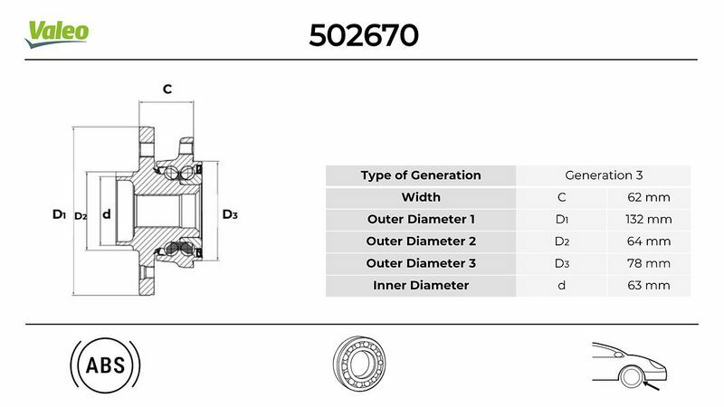 ÖN TEKER PORYASI VOLVO C30-S40 II 06-12 V50 04-10 ABS Lİ 5 BİJON