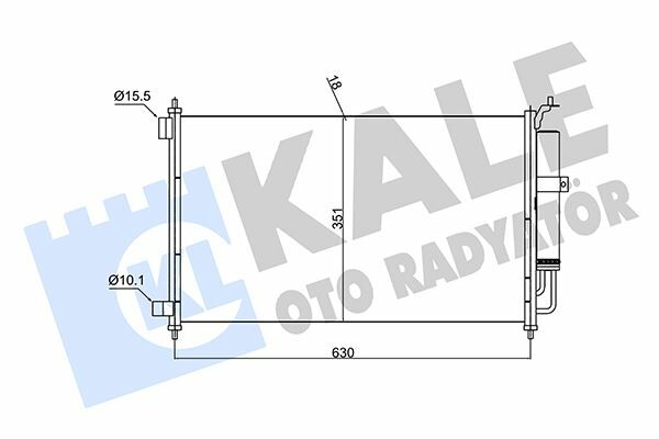 388300 KLİMA KONDENSERİ NOTE-MICRA III-MICRA C C-JUKE-TIIDA AL/AL 630x348x16
