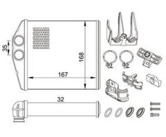 KALORİFER RADYATÖRÜ CORSA C-TIGRA TWINTOP 1.2-1.4-1.8-1.3CDTI-1.7CDTI 00 171x167