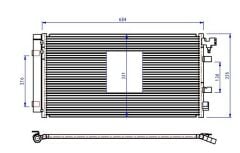 KLİMA KONDENSERİ BRAZİNG MGN III-SCENIC III 1.6 16V-2.0-1.5DCI-1.4TCE 690x347x16