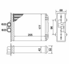 KALORİFER RADYATÖRÜ VECTRA B 96-02 250x182