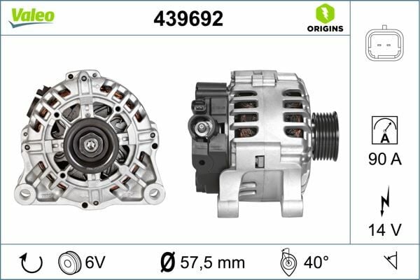 ALTERNATÖR 14V 90A BIPPER-NEMO-P206-P406-PARTNER-PARTNER TEPEE-BERLINGO-XSARA-C5-JUMPY TU1JP