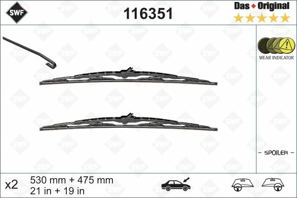 SİLECEK SÜPÜRGESİ ÖN ESKİ TELLİ TİP GOLF4 BORA 530 X 475mm