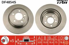 FREN DISKI ARKA BMW X5 E70 LCI F15 X6 E71 F16