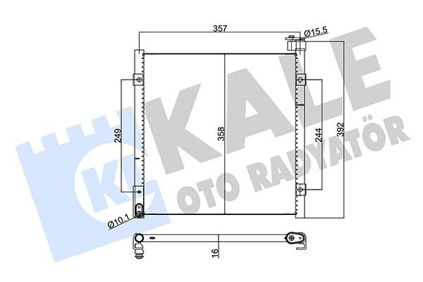 KLİMA KONDENSERİ HONDA CIVIC VI 1.4i-1.5i-1.6i-1.8-2.0i TD-16V 96-01 AL/AL 354x368x16