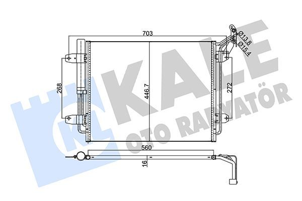 KLİMA KONDENSERİ VW TIGUAN AL/AL 540x450x16