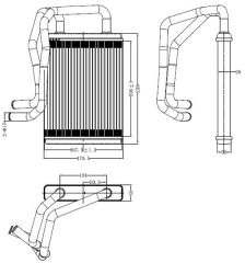 KALORİFER BRAZİNG HEATER A/M 206X168X26 FUSO CANTER EURO 4