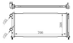 RADYATÖR BRAZİNG DOBLO 1.9 JTD-1.3MTJ MEK AC KLİMASIZ 700x305x38 -46807378