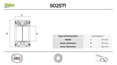 ON/ARKA TEKERLEK RULMANI SET VW Polo Classic 1.6 1997-09-2001-09