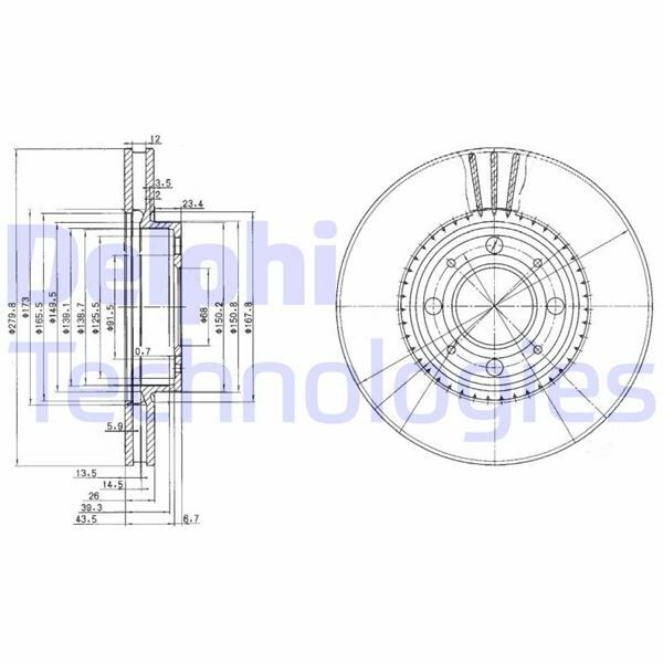 FREN DİSKİ ÇİFTLİ PAKET . DELİKLİ ÖN VOLVO 850 1991 1994