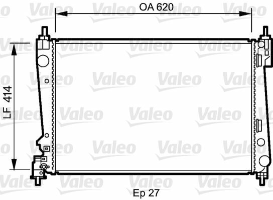RADYATÖR CORSA D 05 PUNTO 05 BRAVO II 07 1.3 JTD-1.7CDTI MEK AC KLİMASIZ 620x395x27