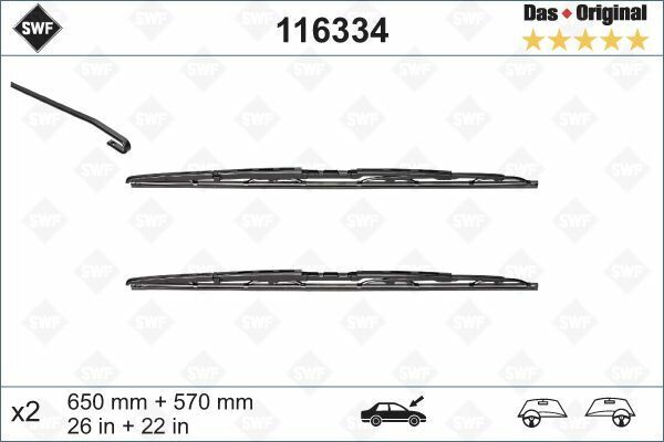 SILECEK SUPURGESI 650/560mm SWF BMW E39