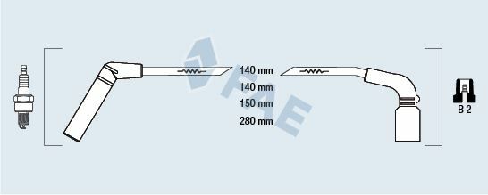 BUJİ KABLOSU CHEVROLET KALOS 1.2L 05- / AVEO 1.2L 03-