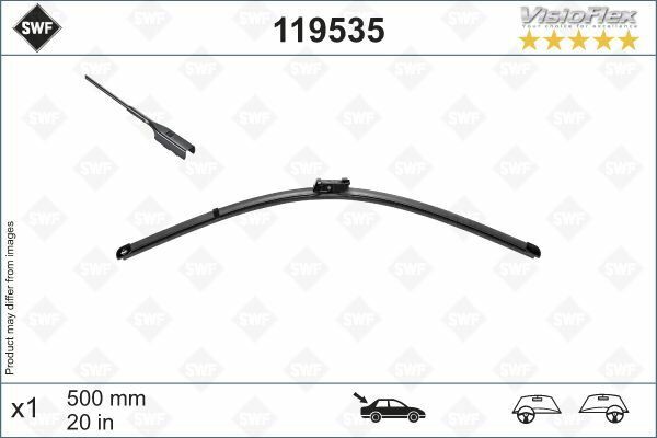 SWF VisioFlex Flat Blade X1 500 mm ARKA OPEL INSIGNIA B Grand Sport 04.2017