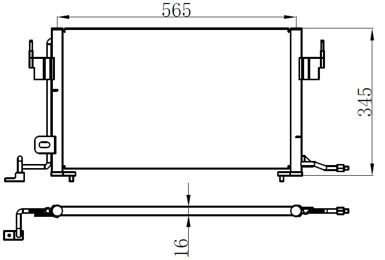 KLİMA BRAZİNG CONDENSER A/M 306 1.4İ / 1.6İ 1993 / PARTNER 1.6İ 1996 94200