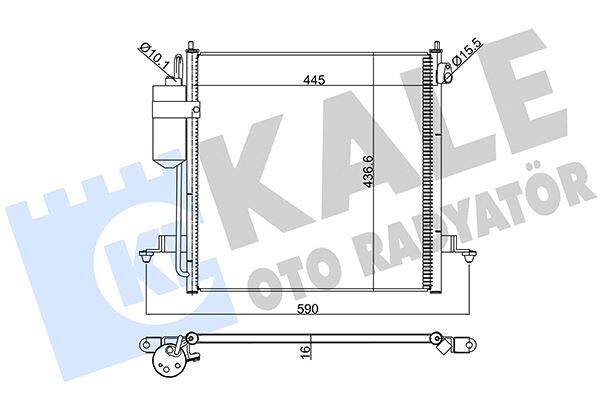 x KLİMA KONDENSERİ MITSUBISHI L200 AL/AL 467x513x16
