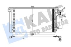 KLİMA KONDENSERİ TRANSPORTER T5-MULTIVAN V 715x391x16 AL-AL