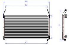 KLİMA KONDENSERİ FIAT MAREA 1.4-1.8İ-2.0İ 97-02 580X313X25 OTO.-MEK.